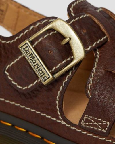 Sandalias Dr Martens 8092 Cuero Fisherman Para Mujer DR2224K